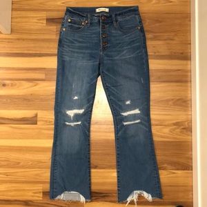 Madewell Cali Demi Boot Distressed Jeans